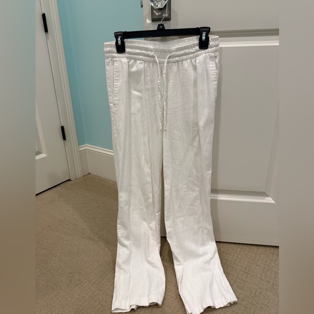Old Navy White Linen Pants